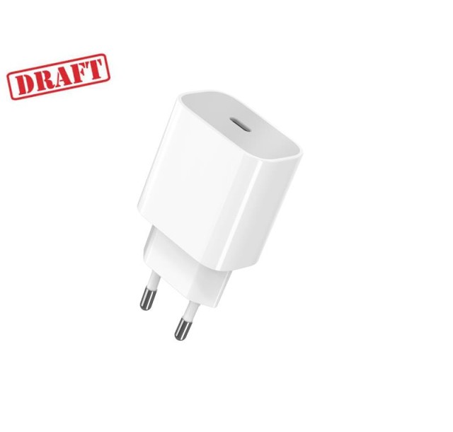 Зарядний пристрій мережевий 2E 25Вт USB-C PD, білий