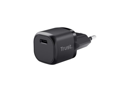 Зарядний пристрій мережевий Trust Maxo 20Вт, USB-C PD, чорний