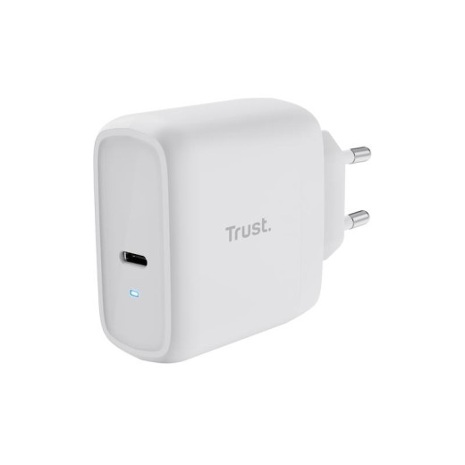 Зарядний пристрій мережевий Trust Maxo 65Вт, USB-C PD, білий