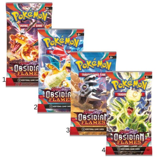 Колекційна карткова гра Pokemon: SV03 Obsidian Flames Booster, бустер пак (1шт)