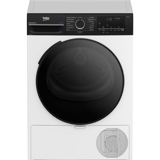 Сушильна машина Beko тепловий насос, 7кг, A++, 55см, дисплей, пара, підсвітка барабану, білий