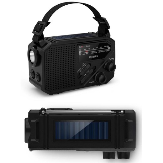 Портативне радіо Philips TAR1609 FM/MW, Solar Power, LED Light, Kinetic & Li-ion battery