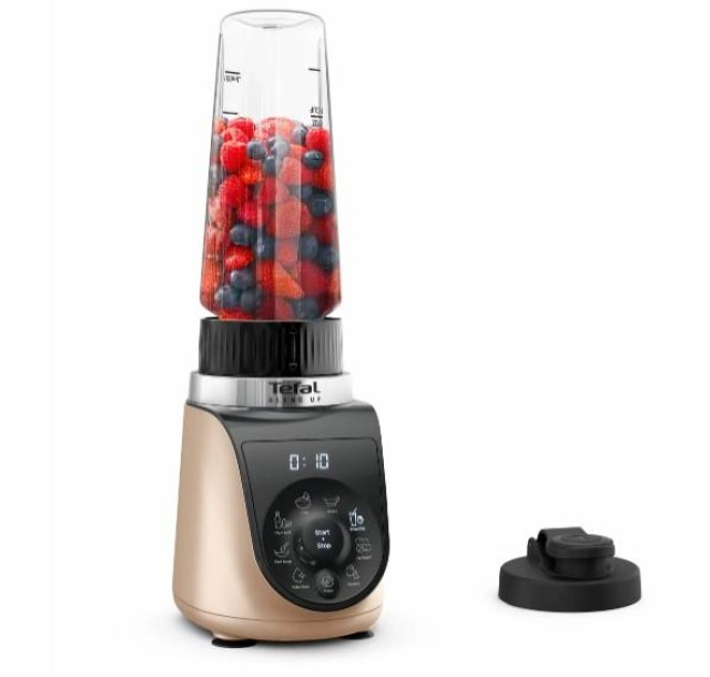 Блендер Tefal стаціонарний Blend UP, 1000Вт, чаша-700мл, тритан, чорно-золотистий