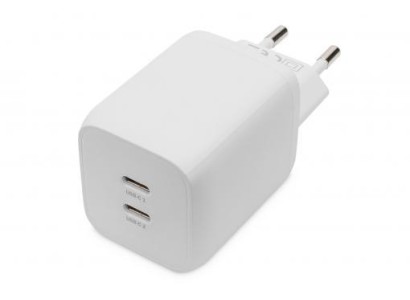 Зарядний пристрій DIGITUS 2хUSB-C, 65W, GaN