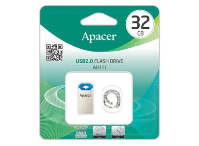 Накопичувач Apacer  32GB USB 2.0 Type-A AH111 Blue