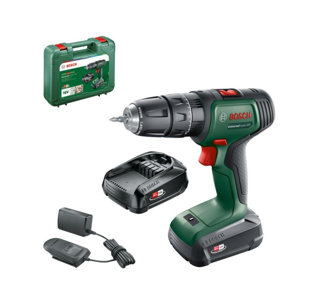 Шурупокрут-дриль акумуляторний Bosch UniversalImpact 18В 2х1.5А·год 20Нм 0-440·0-1450об·хв кейс ЗП 1.3кг