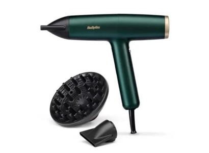 Фен Babyliss Air Power Pro, 1700Вт, 3 режими, дифузор, іоніз-я, хол. обдув, зелений