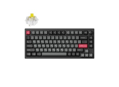 Клавіатура механічна Lemokey  P1 Pro 84Key, Keychron Super Banana, WL/BT/USB-A, QMK/VIA, Hot-Swap, EN/UKR, RGB,  Knob, Carbon Black