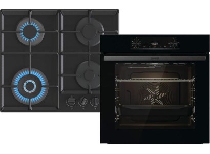 Комплект Gorenje (духовка електрична BO6735E05B + поверхня газова на склі GTW641EB), 743549, чорн