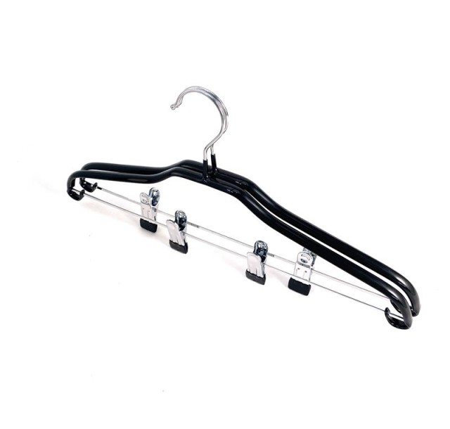 Набір вішаків з прищіпками Ardesto 42см, 2шт, метал, ПВХ, чорний