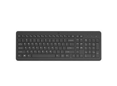 Клавіатура мембранна HP 220, 104key, WL, EN/UK, чорний