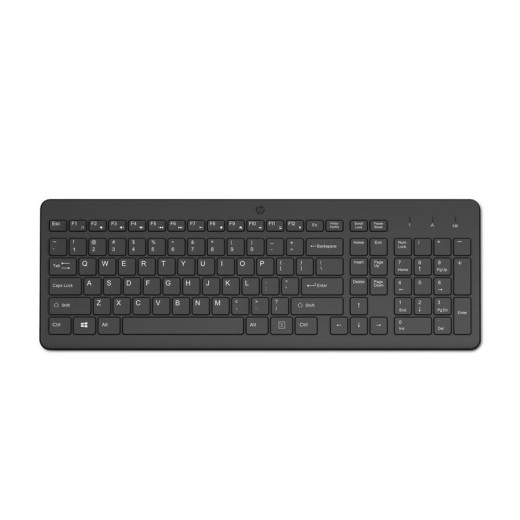 Клавіатура мембранна HP 220, 104key, WL, EN/UK, чорний