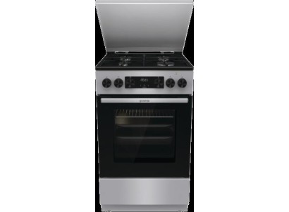 Плита Gorenje комбінована, 70л, 50x60см, дисплей, IconLed, емальовані, нерж