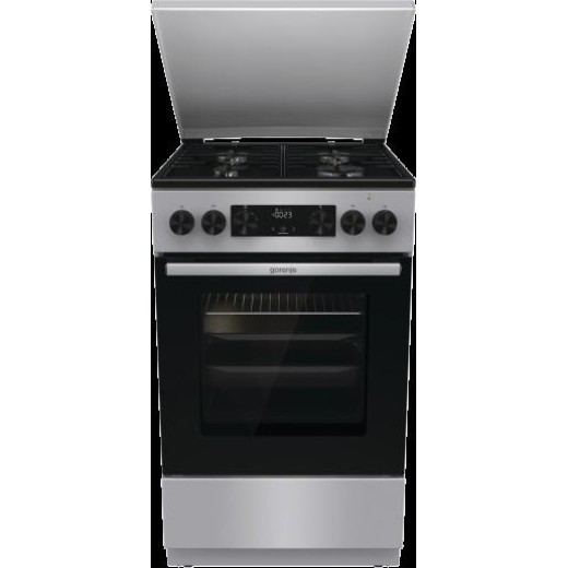 Плита Gorenje комбінована, 70л, 50x60см, дисплей, IconLed, емальовані, нерж