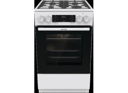 Плита Gorenje комбінована, 70л, 50x60см, дисплей, чавун, білий