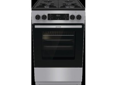 Плита Gorenje комбінована, 70л, 50x60см, дисплей, чавун, нерж