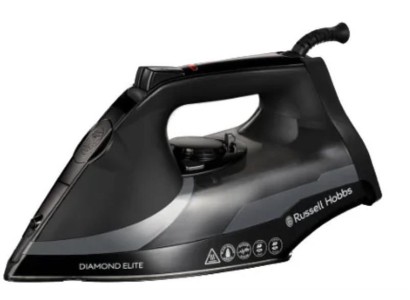 Праска Russell Hobbs Diamond Elite, 3100Вт, 350мл, 20, паровий удар -220гр, самоочищування, керам. підошва, чорний