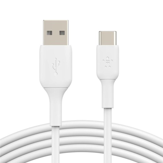 Кабель USB-A > USB-C заряджання/синхронізації Belkin 2м, 15Вт, Type-C, PVC, білий