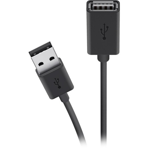 Кабель заряджання/синхронізації Belkin USB-A > USB-AF, 4.8м, чорний