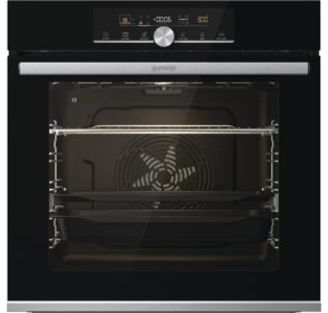 Духова шафа Gorenje духова електрична, 77л, A+, дисплей, піроліз, чорний