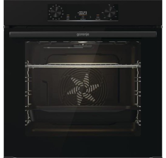 Духова шафа Gorenje електрична, 77л, A+, дисплей, IconLed, піроліз, чорний