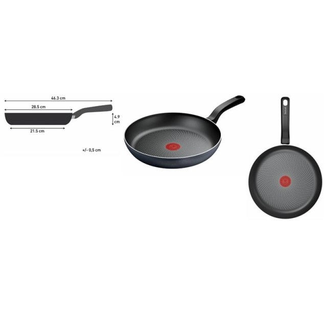 Сковорода Tefal So' Light, 28см, алюміній, бакеліт,  чорний