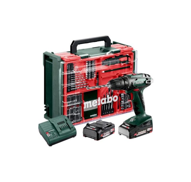 Шурупокрут-дриль акумуляторний Metabo BS 18 Set 18В 2х2А·год 24·48Нм 0-450·0-1600об·хв 1.3кг