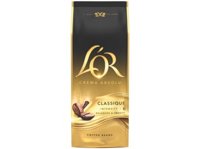 Кава L`OR зерна Crema Absolute Classic, 1000гр, купаж арабіка/робуста