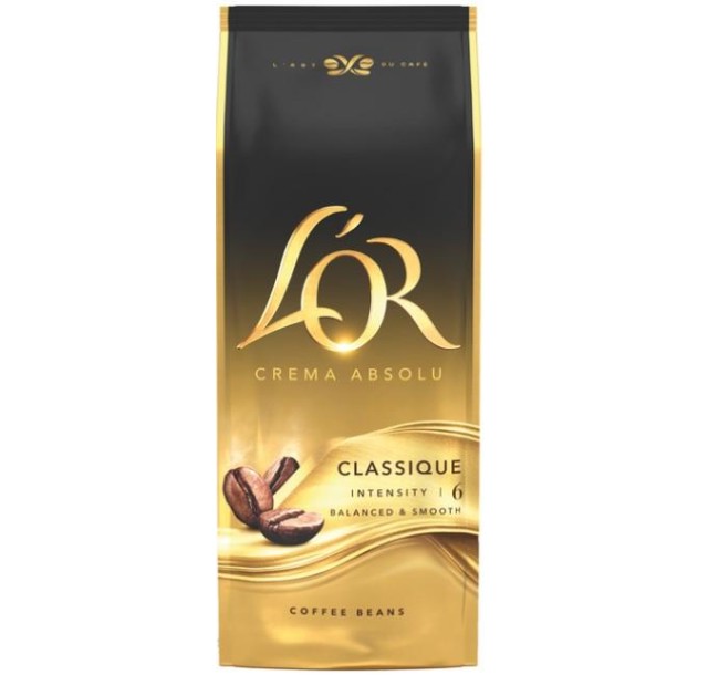 Кава L`OR зерна Crema Absolute Classic, 1000гр, купаж арабіка/робуста