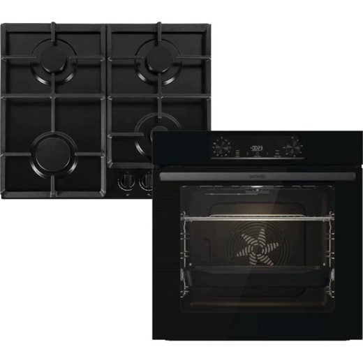 Комплект Gorenje (духовка електрична BO6735E05B + поверхня газова G641EB), 743547, чорн