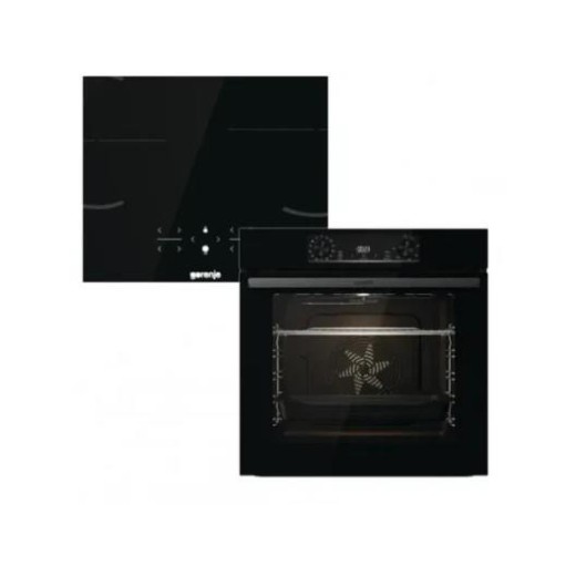 Комплект Gorenje (духовка електрична BOS6737E06BG + поверхня індукційна GI6401BSC), 743032, чорн