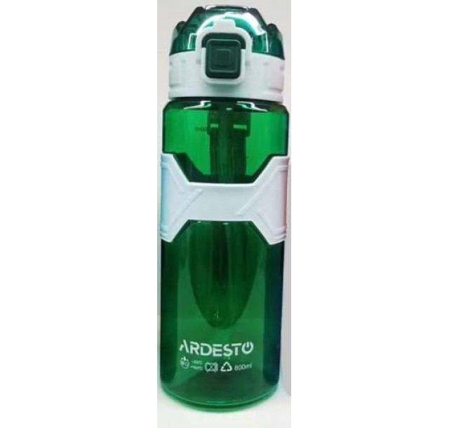 Пляшка для води Ardesto Fitness 800мл, пластик, зелений