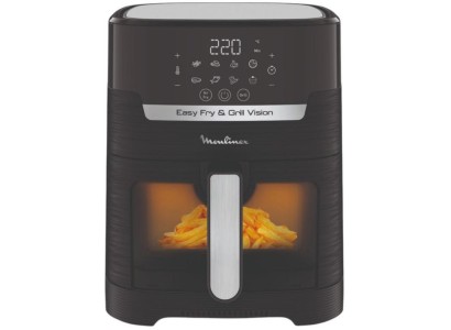 Мультипіч Moulinex Easy Fry&Grill Window, 1550Вт, чаша-4.2л, сенсорне керув., 8 програм, з віконцем, пластик, чорний