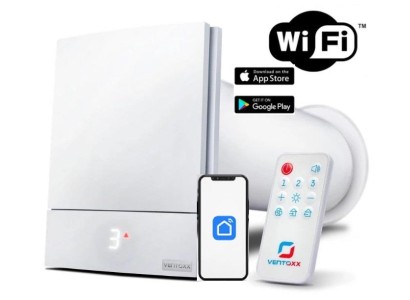 Рекуператор Ventoxx Harmony Smart 0,5м пульт дистанційного керування Wi-Fi LED-індикація пластикова решітка