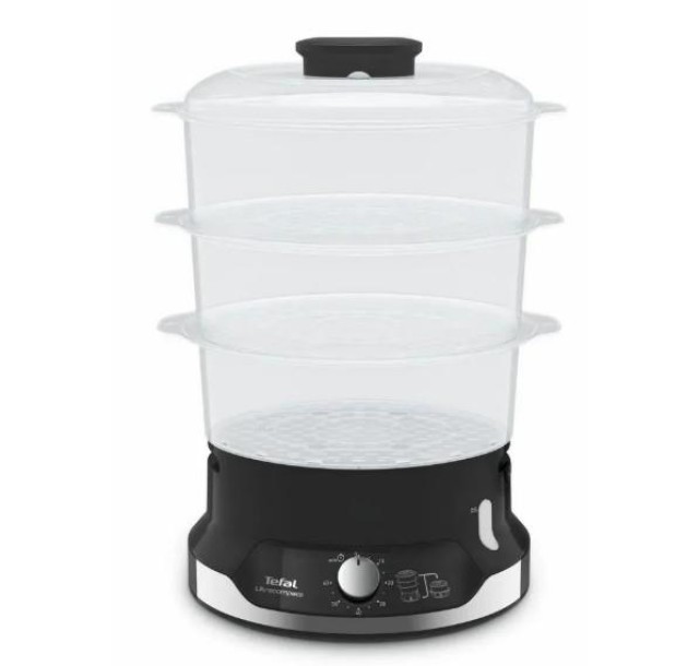 Пароварка Tefal Ultracompact, 800Вт, об'єм-9л, резервуар для води -1л, механічне керув., пластик, чорний
