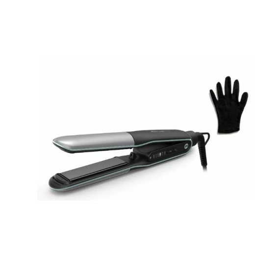 Випрямляч Rowenta Thermostyle, темп.режимів-5, 150-230С, дисплей, іонізація, кераміка, титан, чорно-сірий