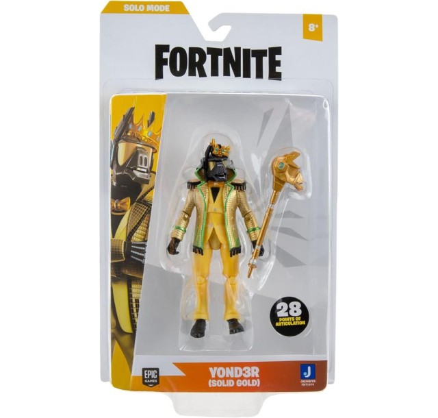 Колекційна фігурка Fortnite Solo Mode Y0nd3r - Solid Gold, 10см