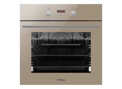 Духова шафа Hansa електрична, 65л, A, дисплей, конвекція, бежевий
