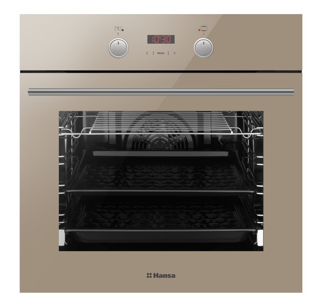 Духова шафа Hansa електрична, 65л, A, дисплей, конвекція, бежевий