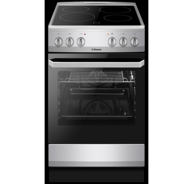 Плита Hansa електрична склокерамічна, 62л, 50x60см, конвекція, нерж
