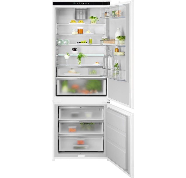 Холодильник Electrolux вбудований з нижн. мороз., 188x70х55, холод.відд.-286л, мороз.відд.-65л, 2дв., А++, Combi, інв., диспл внутр., зона св-ті, білий