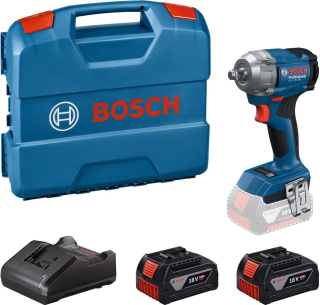 Гайковерт ударний Bosch GDS 18V-350 18В 2x4А·год до 3400об·хв 85/200/350Нм квадрат 1/2