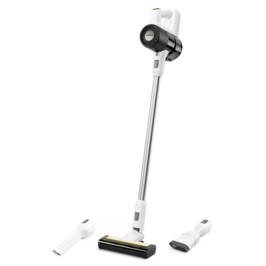 Пилосос Karcher безпровідний KVA 2, конт пил -0.6л, автон. робота до 40хв, вага-2.06кг, білий