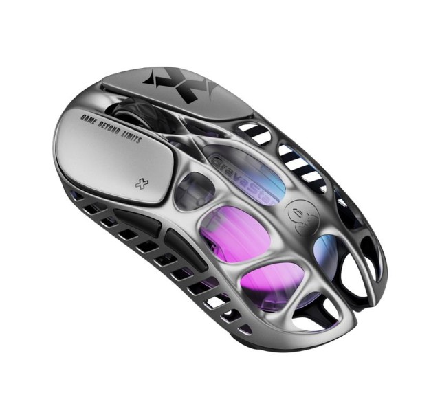 Миша GravaStar Mercury X, BT/WL/USB-A, RGB, сірий