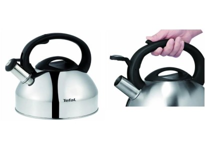Чайник зі свистком Tefal, 2.5л, нержавіюча сталь, сталевий, чорний