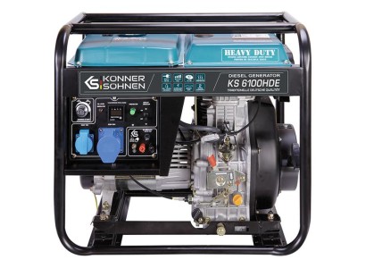 Генератор дизельний Konner&Sohnen KS 6100HDE (EURO V), 230В, 5.5/5.0кВт, електростарт, передстартовий ппідігрів, 107кг