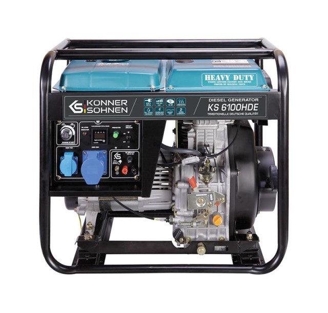Генератор дизельний Konner&Sohnen KS 6100HDE (EURO V), 230В, 5.5/5.0кВт, електростарт, передстартовий ппідігрів, 107кг