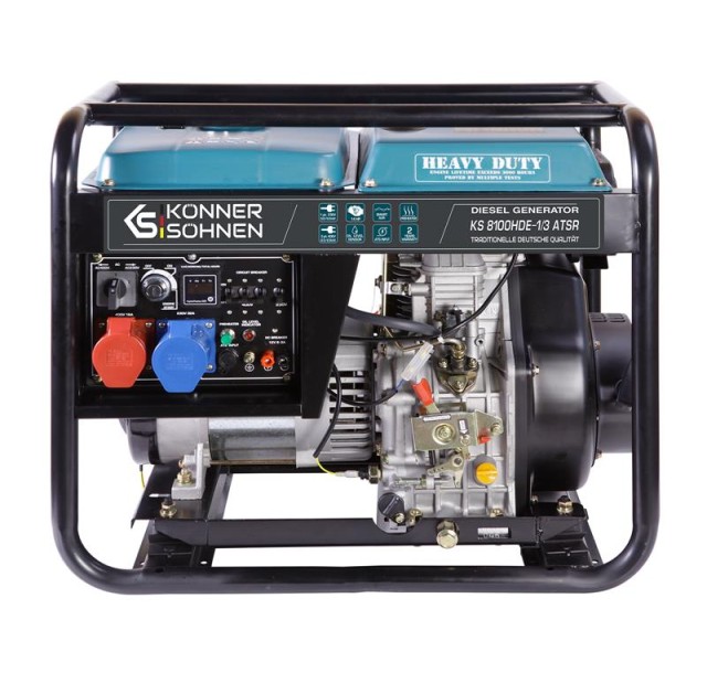Генератор дизельний Konner&Sohnen KS 8100HDE-1/3 ATSR (EURO V), 230/400В, 5.5/6.0кВт, передстартовий підігрів, вихід ATS, 117кг