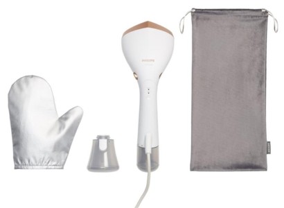 Відпарювач Philips компактний Series 7000, 1500Вт, 100 и 200мл, паровий удар -28гр, рукавичка, чохол, нерж. сталь, білий