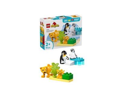 Конструктор LEGO DUPLO Town Сімейства диких тварин: Пінгвіни та Леви